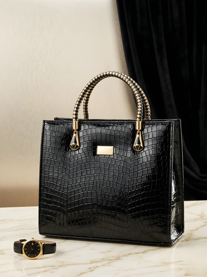 Midnight Croc Tote